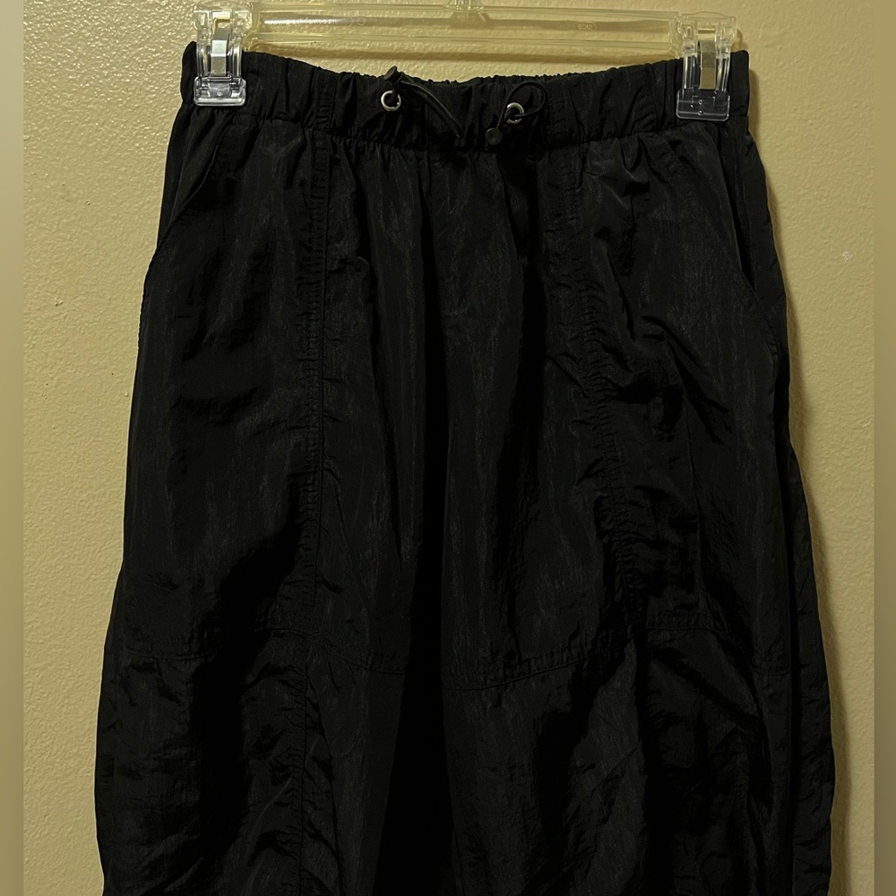 Black Cargo Pants with Drawstring Waist
